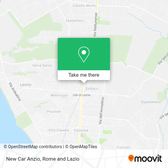 New Car Anzio map