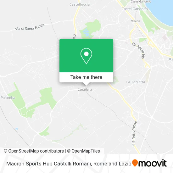 Macron Sports Hub Castelli Romani map