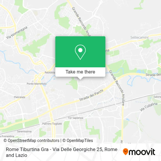 Rome Tiburtina Gra - Via Delle Georgiche 25 map