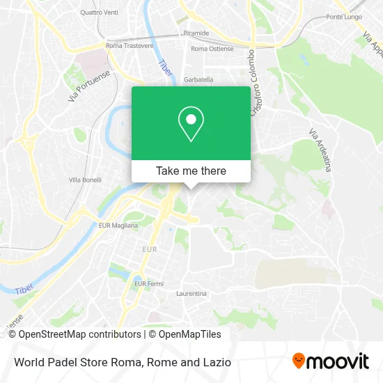 World Padel Store Roma map