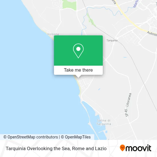 Tarquinia  Overlooking the Sea map
