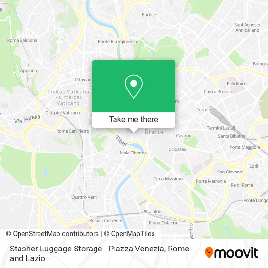 Stasher Luggage Storage - Piazza Venezia map