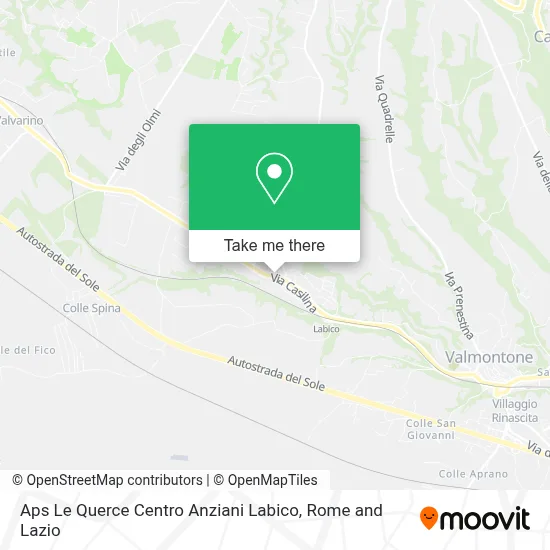 Aps Le Querce Centro Anziani Labico map