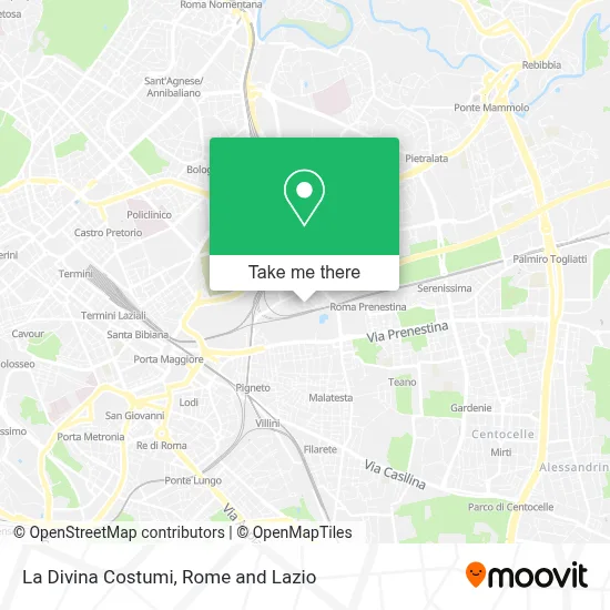 La Divina Costumi map