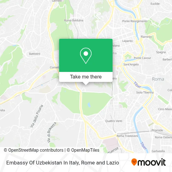 Embassy Of Uzbekistan In Italy map