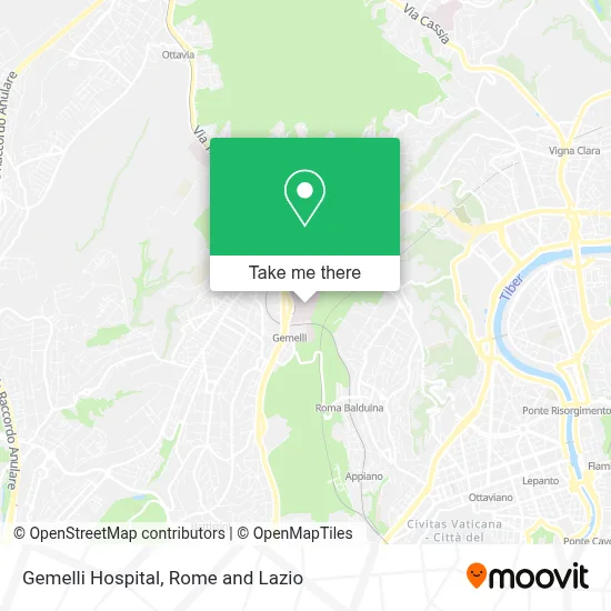 Gemelli Hospital map