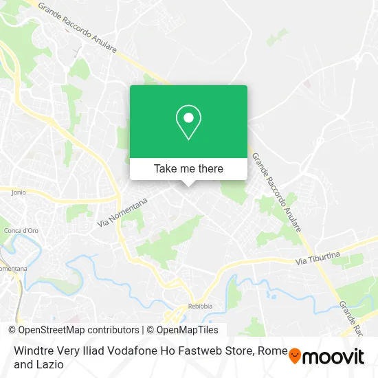 Windtre Very Iliad Vodafone Ho Fastweb Store map