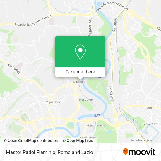 Master Padel Flaminio map