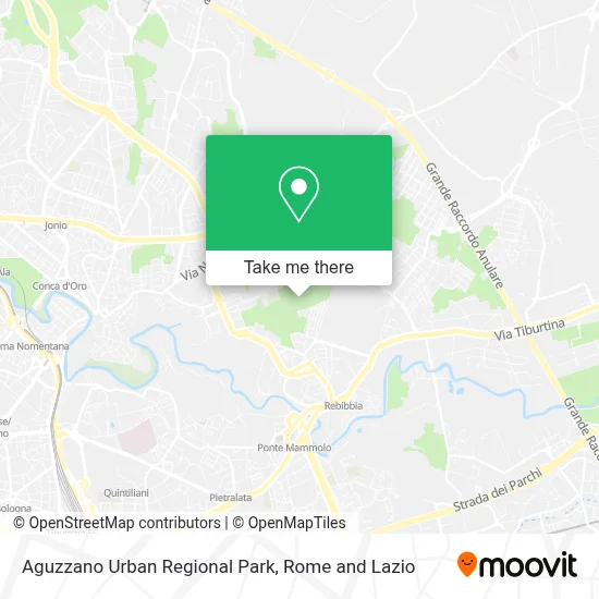 Aguzzano Urban Regional Park map