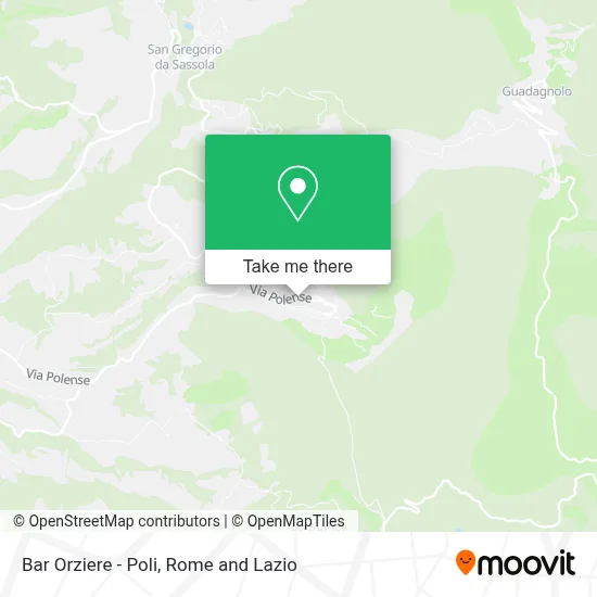 Bar Orziere - Poli map