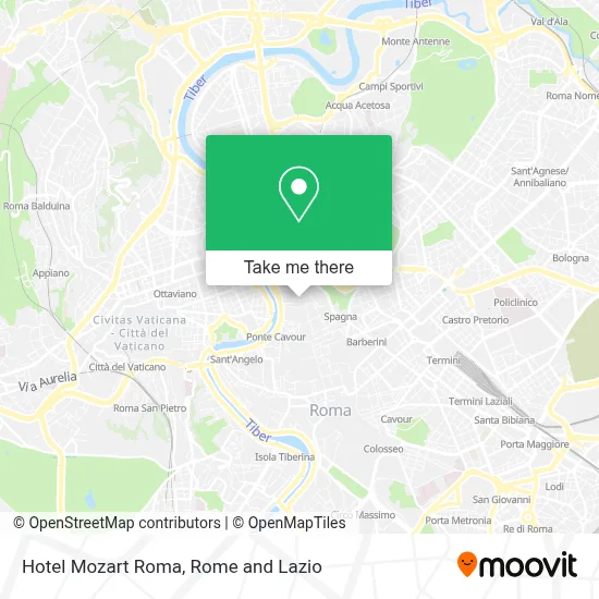 Hotel Mozart Roma map