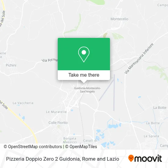 Pizzeria Doppio Zero 2 Guidonia map