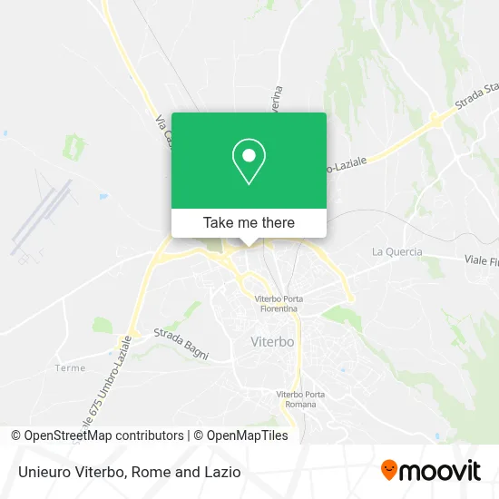 Unieuro Viterbo map
