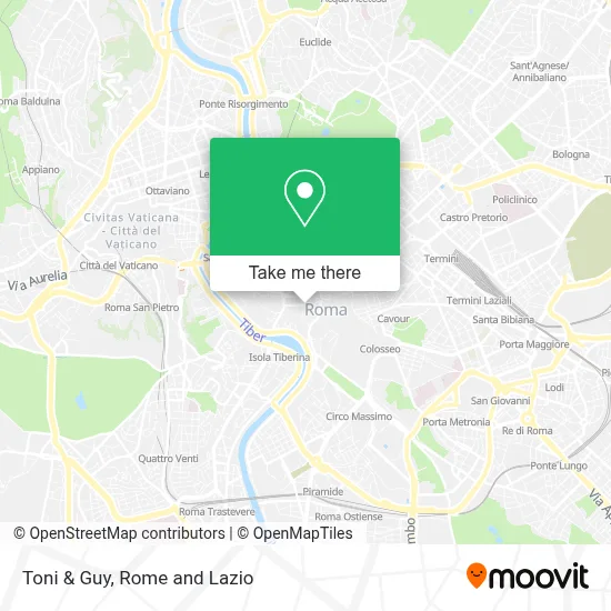Toni & Guy map