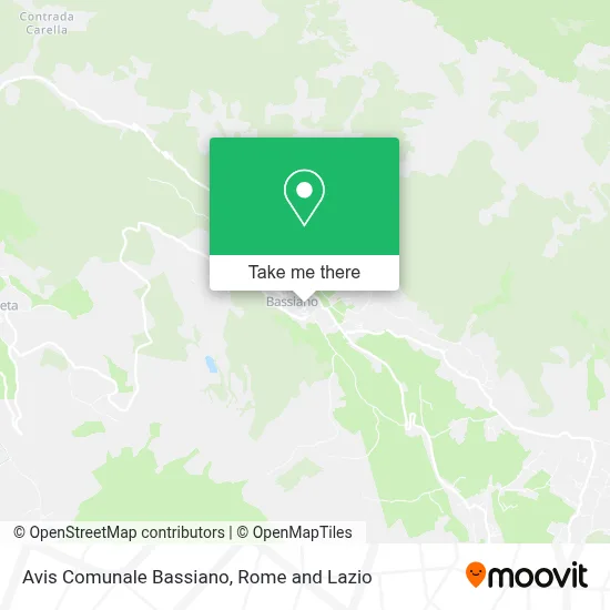 Avis Comunale Bassiano map