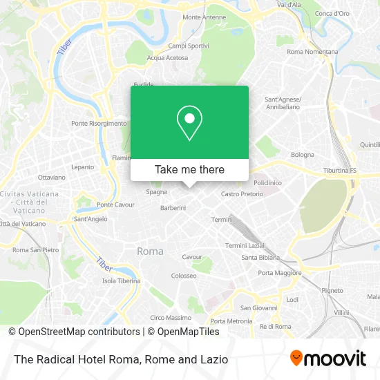 The Radical Hotel Roma map