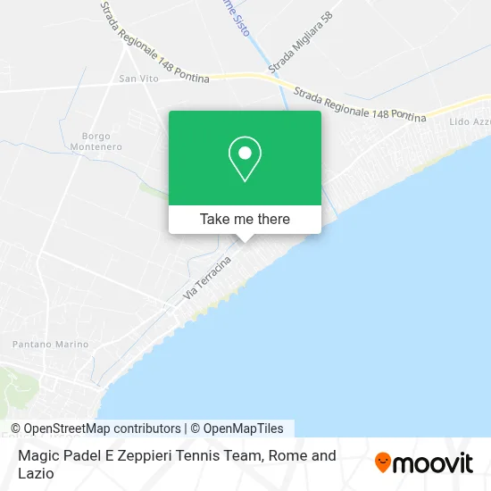 Magic Padel E Zeppieri Tennis Team map