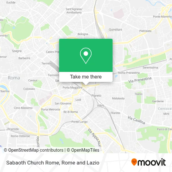 Sabaoth Church Rome map