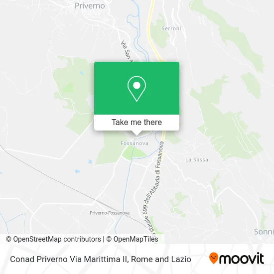 Conad Priverno Via Marittima II map