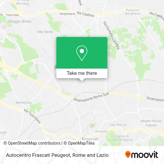 Autocentro Frascati Peugeot map