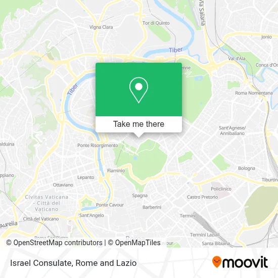 Israel Consulate map