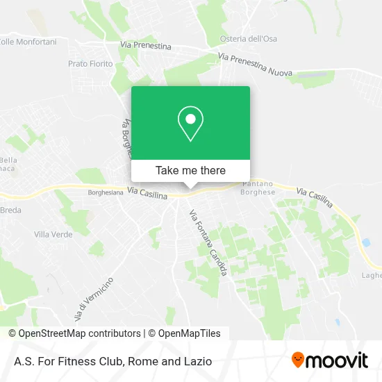 A.S. For Fitness Club map