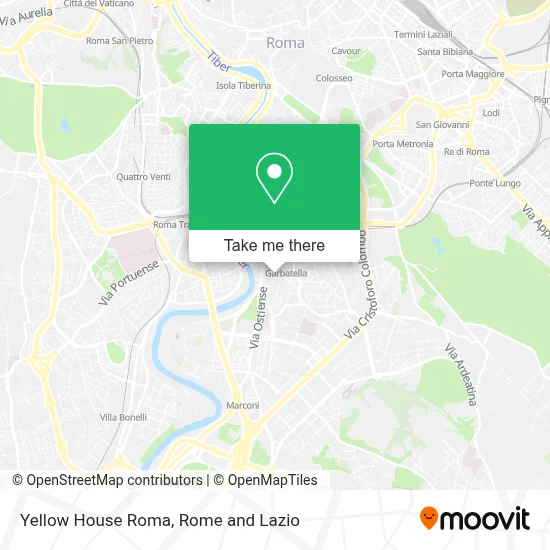 Yellow House Roma map