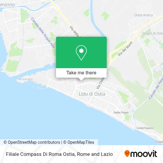 Filiale Compass Di Roma Ostia map