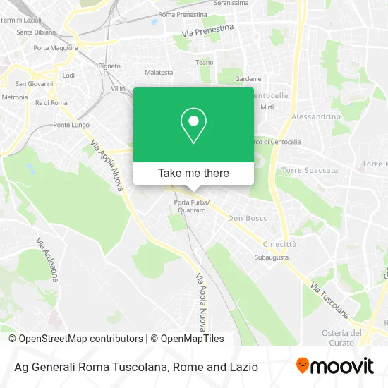 Ag Generali Roma Tuscolana map