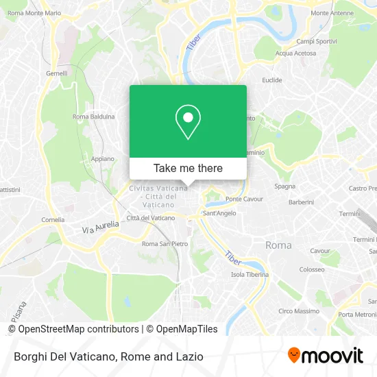 Borghi Del Vaticano map
