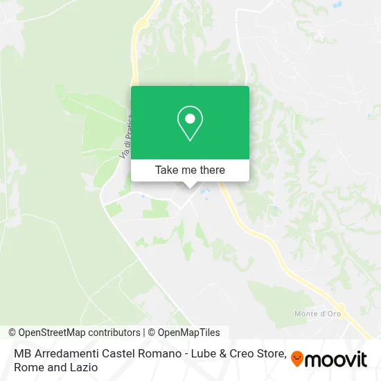 MB Arredamenti Castel Romano - Lube & Creo Store map