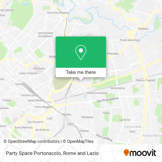Party Space Portonaccio map