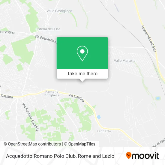 Acquedotto Romano Polo Club map