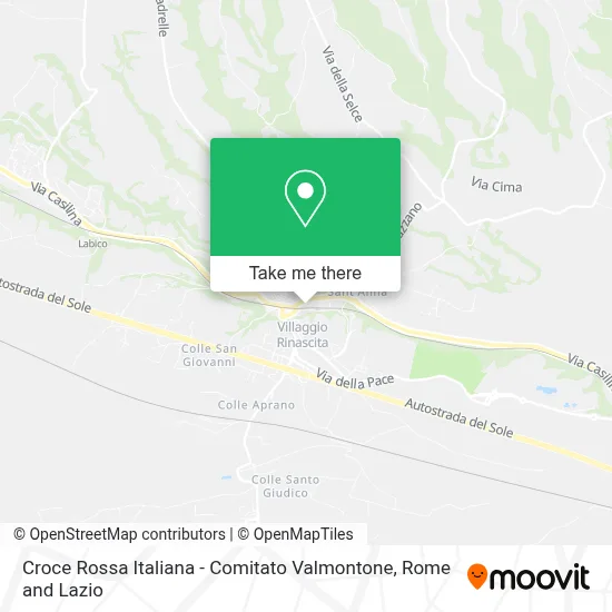 Croce Rossa Italiana - Comitato Valmontone map