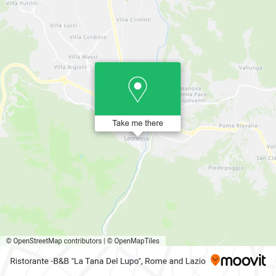 Ristorante -B&B "La Tana Del Lupo" map