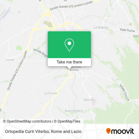 Ortopedia Curti Viterbo map