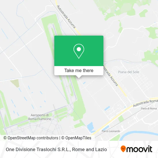 One Divisione Traslochi S.R.L. map