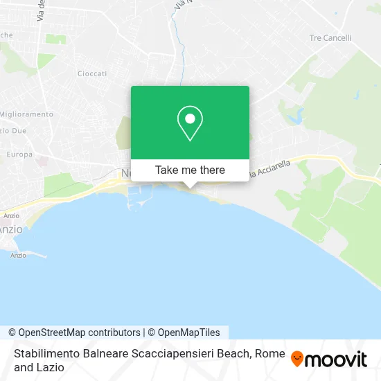 Stabilimento Balneare Scacciapensieri Beach map