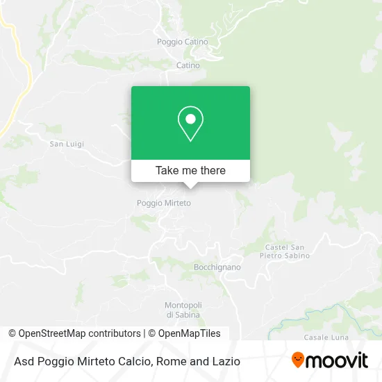 Asd Poggio Mirteto Calcio map