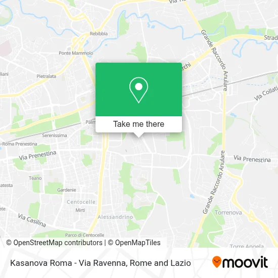 Kasanova Roma - Via Ravenna map