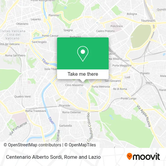 Centenario Alberto Sordi map
