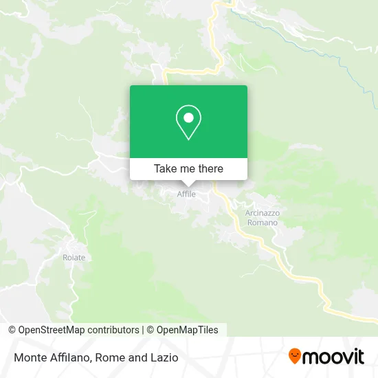 Monte Affilano map