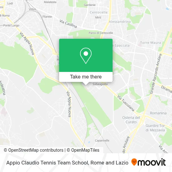Appio Claudio Tennis Team School map