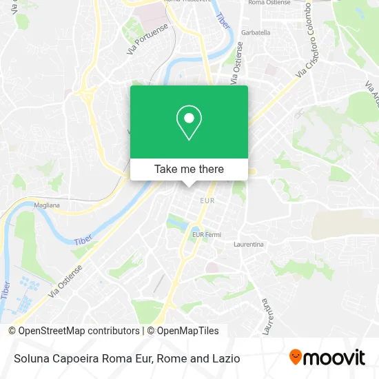 Soluna Capoeira Roma Eur map