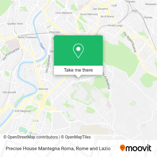 Precise House Mantegna Roma map