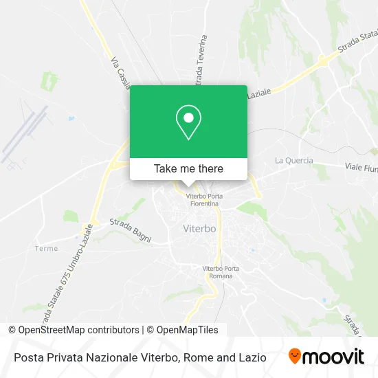 Posta Privata Nazionale Viterbo map
