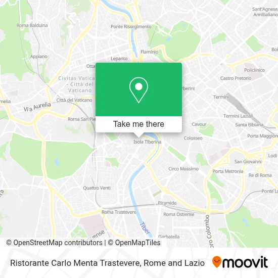 Ristorante Carlo Menta Trastevere map