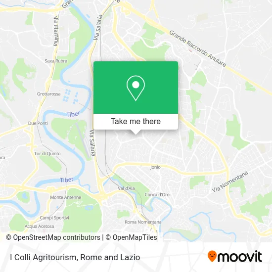 I Colli Agritourism map