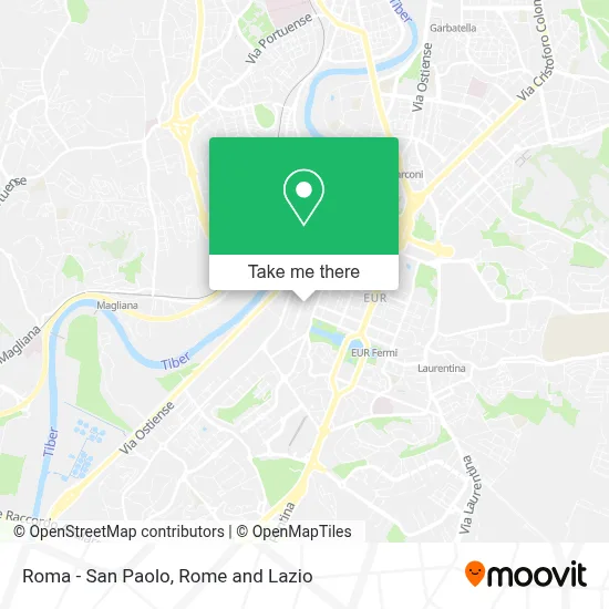 Roma - San Paolo map