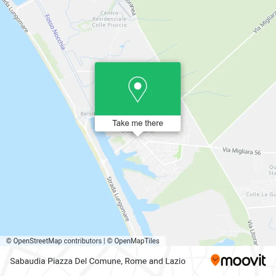 Sabaudia Piazza Del Comune map